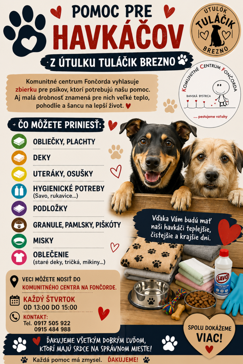 Plagát: Pomoc pre HAVKÁČOV