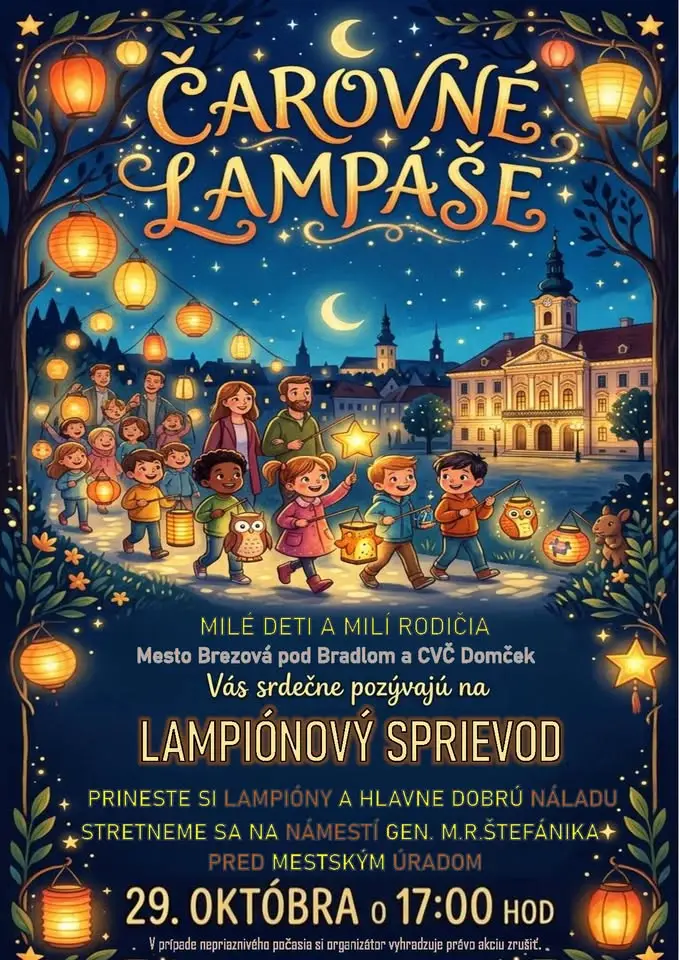 Plagát: Čarovné lampáše - Lampiónový sprievod 2026