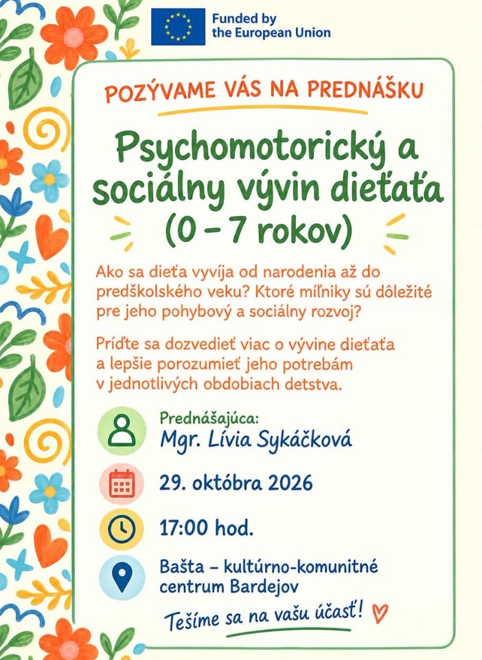 Plagát: Psychomotorický a sociálny vývin dieťaťa 0-7 rokov